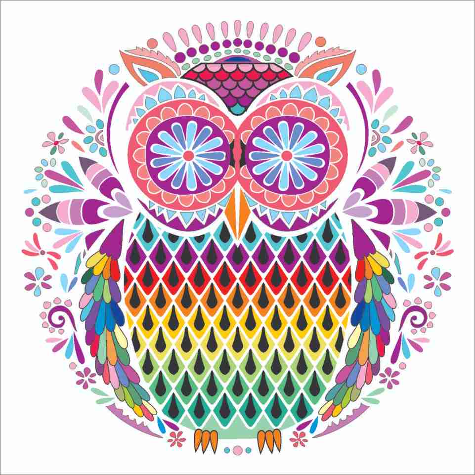 Owl White White Triskele Art Greeting Card - My Wish List Gifts
