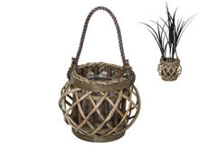 Wicker Garden Pot Holder with Pot